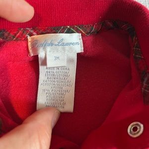 Ralph Lauren baby boy velvet outfit - 3 months